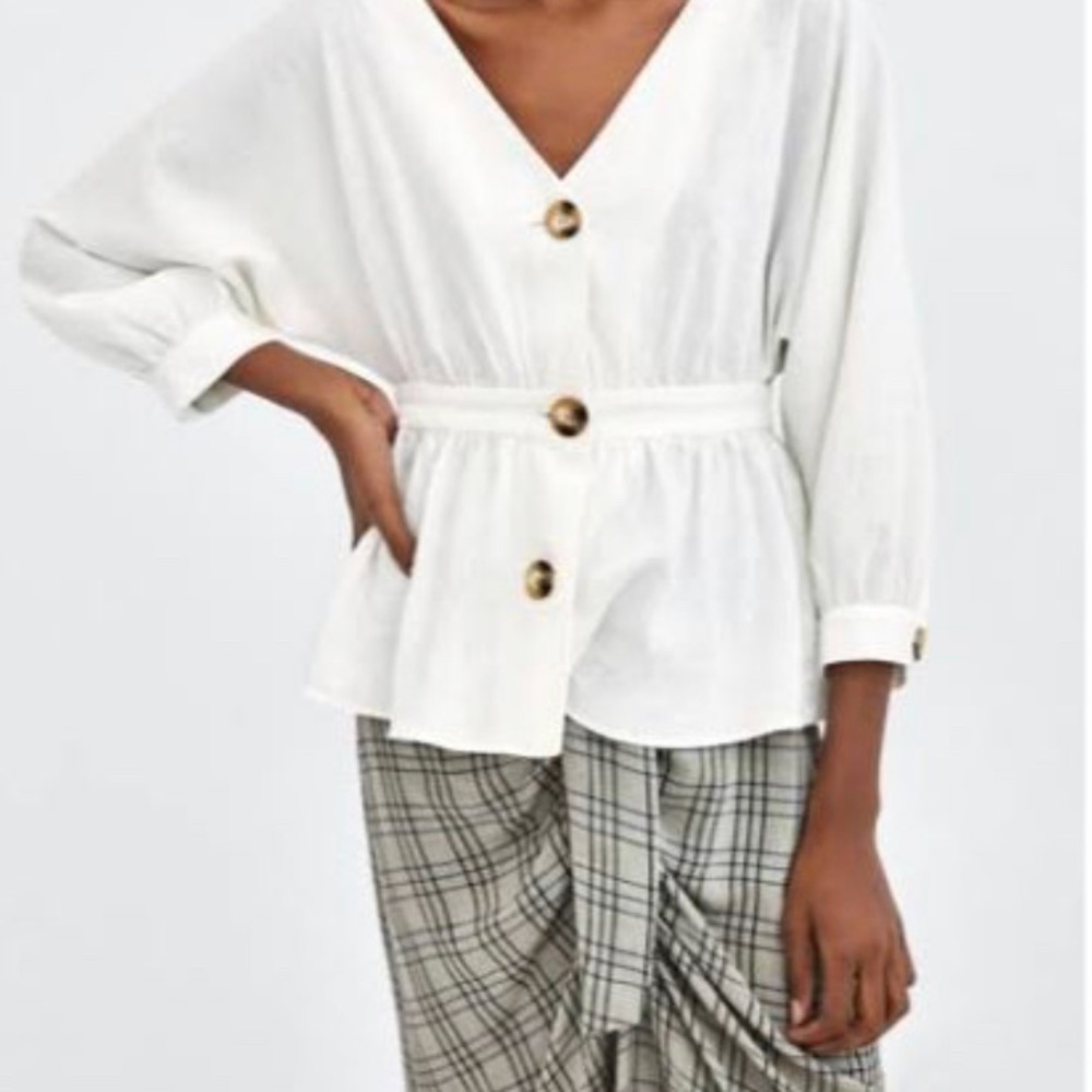 Zara linen tops sizeS